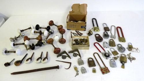 Antique Doorknobs, Padlocks & Hardware