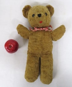 An Early Mohair Stuffed Teddy Bear with Glass Eyes