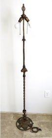 Art Nouveau Era Bronzed Floor Lamp
