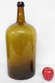 Golden Amber Straight Sided 19th C. Demijohn