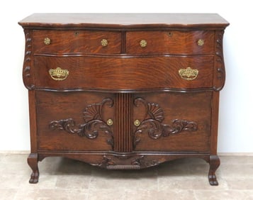 Victorian Oak 3 Drawer Server