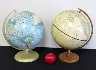 Two MCM era World Globes