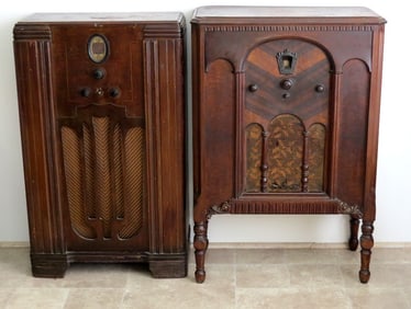Two Philco Floor Model Radios