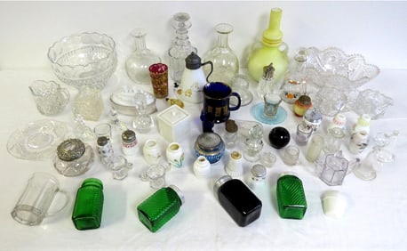 A Table Lot of Varied Collectible Glass Objects.