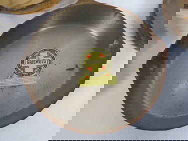 Three Griswold No. 8 Skillets - Two With Original Labels! (1 of 7)