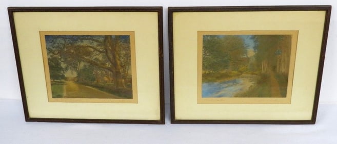 Two Wallace Nutting Prints In Orig Frames - Beech Borders and The Great Wayside