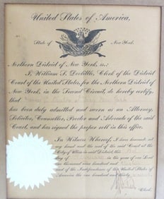 Historical Document c.1913 Appointing Future Mayor of Troy, NY To The Courts