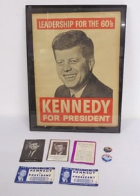 JFK Memorabilia, Pinbacks, Mass Cards, Etc.