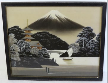 Japanese Watercolor of Mt. Fuji