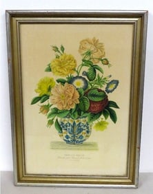 19th C. Hand Colored French Litho Titled "Vase Du Japon"