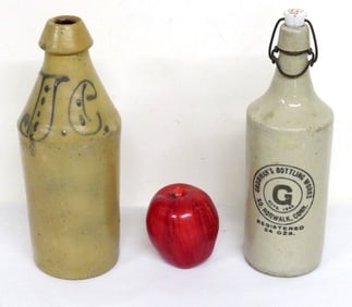 Two American Stoneware Beers Incl. James Cunningham, Newburgh NY & Norwalk CT