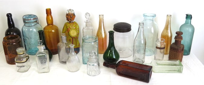 Another Table Lot of Good 19th C. to Early 20th C. Bottles