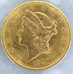 1901-S Coronet Head $20 Gold Piece