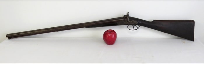 A Civil War era Double Barrel Percussion Cap Shotgun - Gunsmith Signed