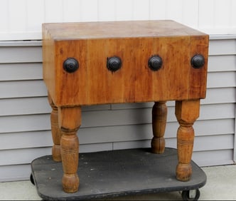 A 19th C. Oversized Maple Butcher Block