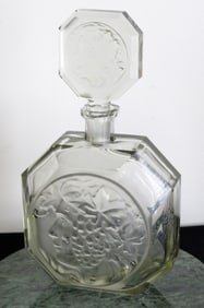 Frantisek Halama (Czechoslovakia) frosted glass "Diana" Decanter