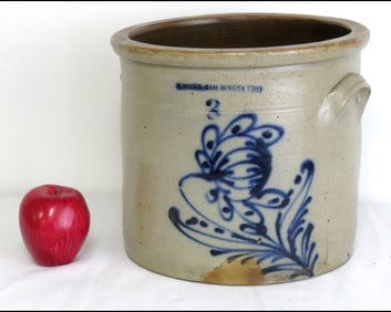S. White & Co., Binghamton 3 Gallon Stoneware Crock