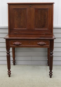 19th C. Walnut Plantation Desk From Goshen, NY