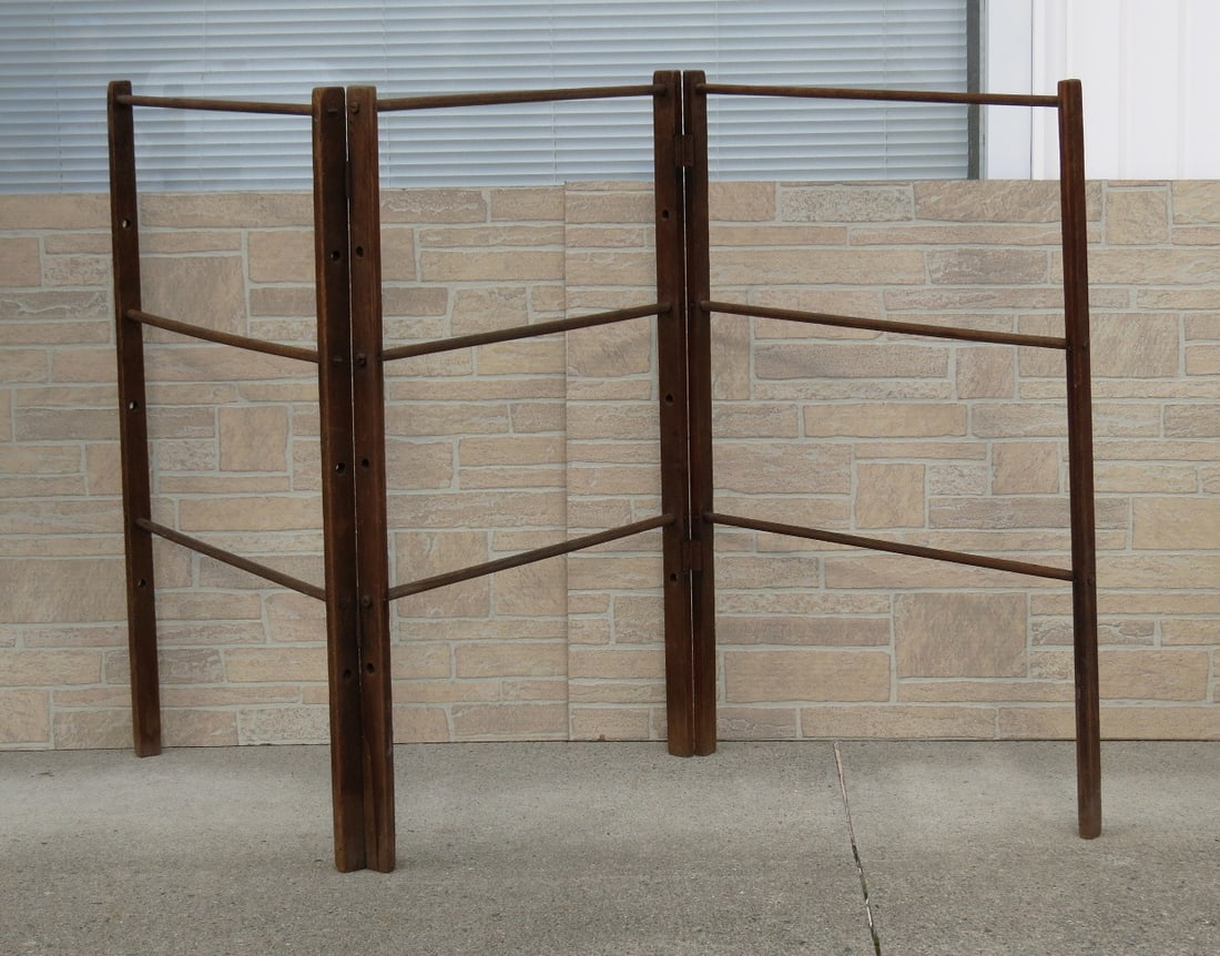 19th C. 3 Panel Mortised Quilt Rack (1 of 9)