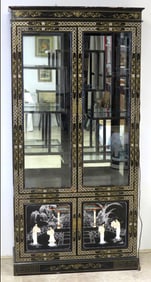 A Mother of Pearl Inlaid Asian Cabinet