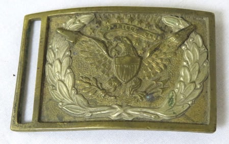 US Model 1851 Enlisted NCO Sword Belt Plate Eagle w/Silver Wreath