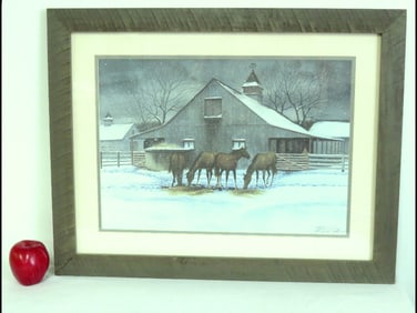 Harold Dean Collins (American, 1908-1987) "New Snow" Lithograph on Paper 174/500