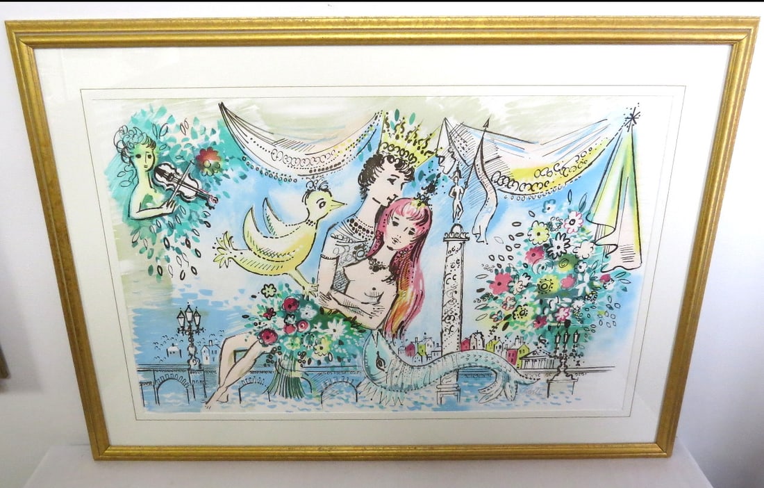 Charles Cobell (France, 1902-1998) Pencil Signed Lithograph (1 of 5)