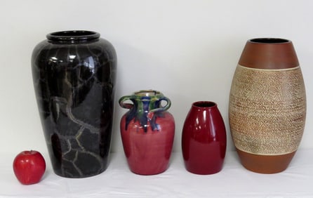 MCM Era German Scheurich and Gebhauer Pottery Vases.