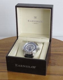 The Earnshaw 1805 Automatic ES-0032 Skeleton Men's Watch w/Leather Band