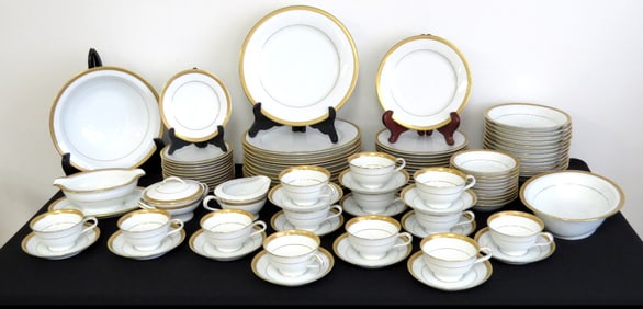 Setting For 12 Of Noritake Goldwyn MCM Porcelain China W/Gold Trimmings