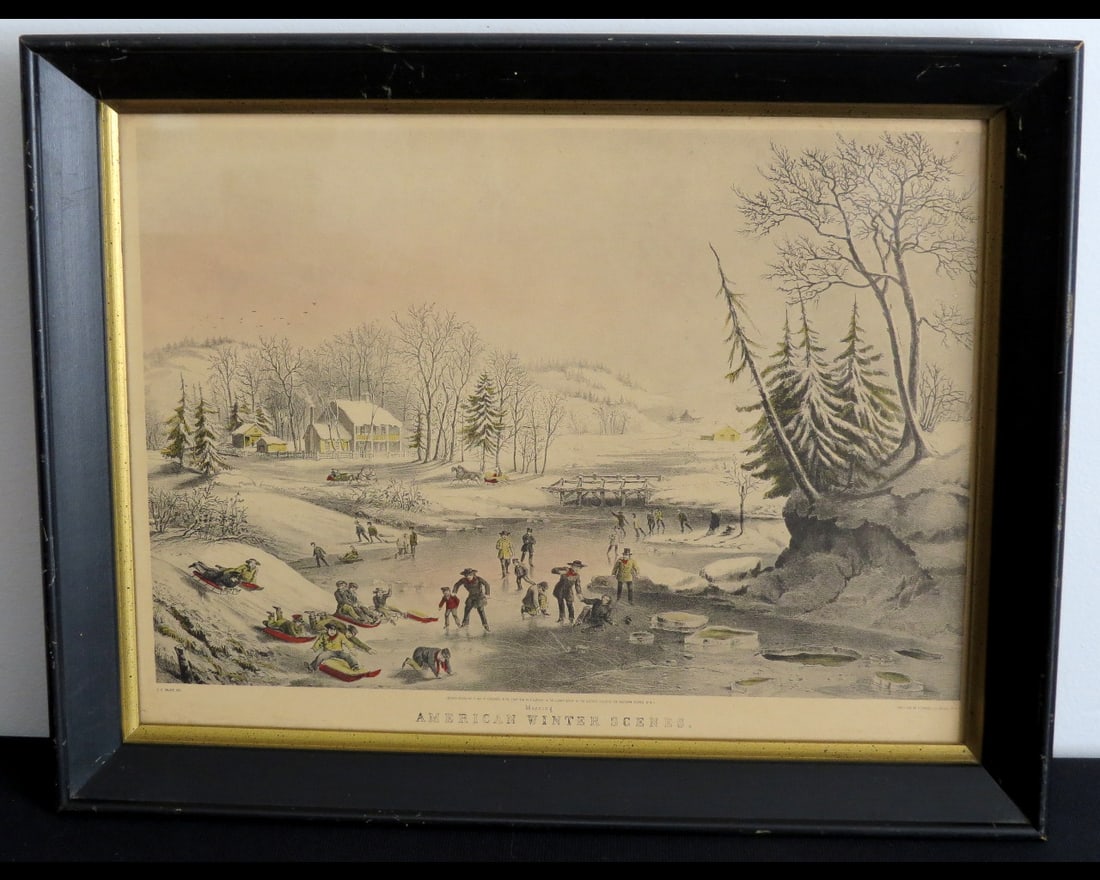 Currier & Ives Lithograph American Winter Scenes - Morning (1 of 11)