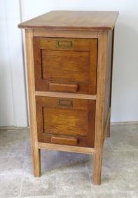 Two Drawer Scrub Top Filing Cabinet / Country Stand