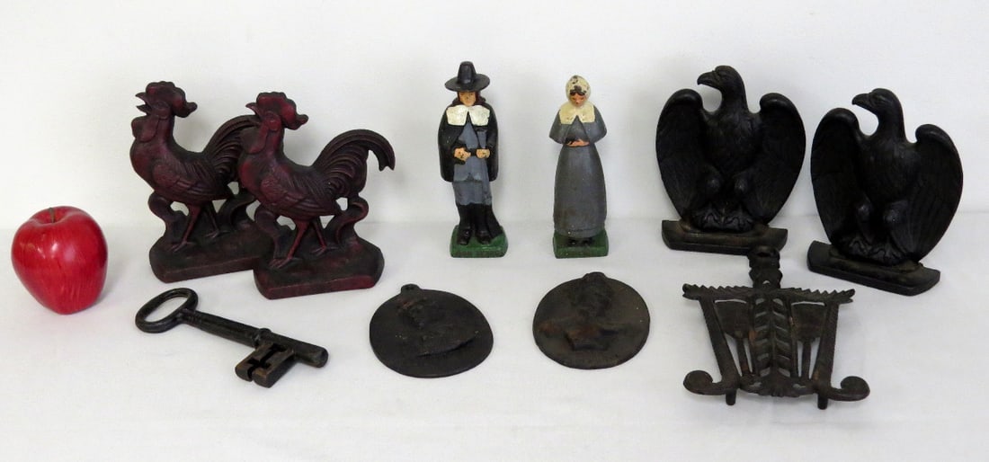 Virginia Metalcrafter's Iron Rooster Bookends & More (1 of 12)