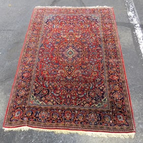 Antique Persian Keshan 6ft 10" x 4ft 6".