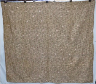 An Fabric Quilt and Cotton Throw Paisley & Red Diamond