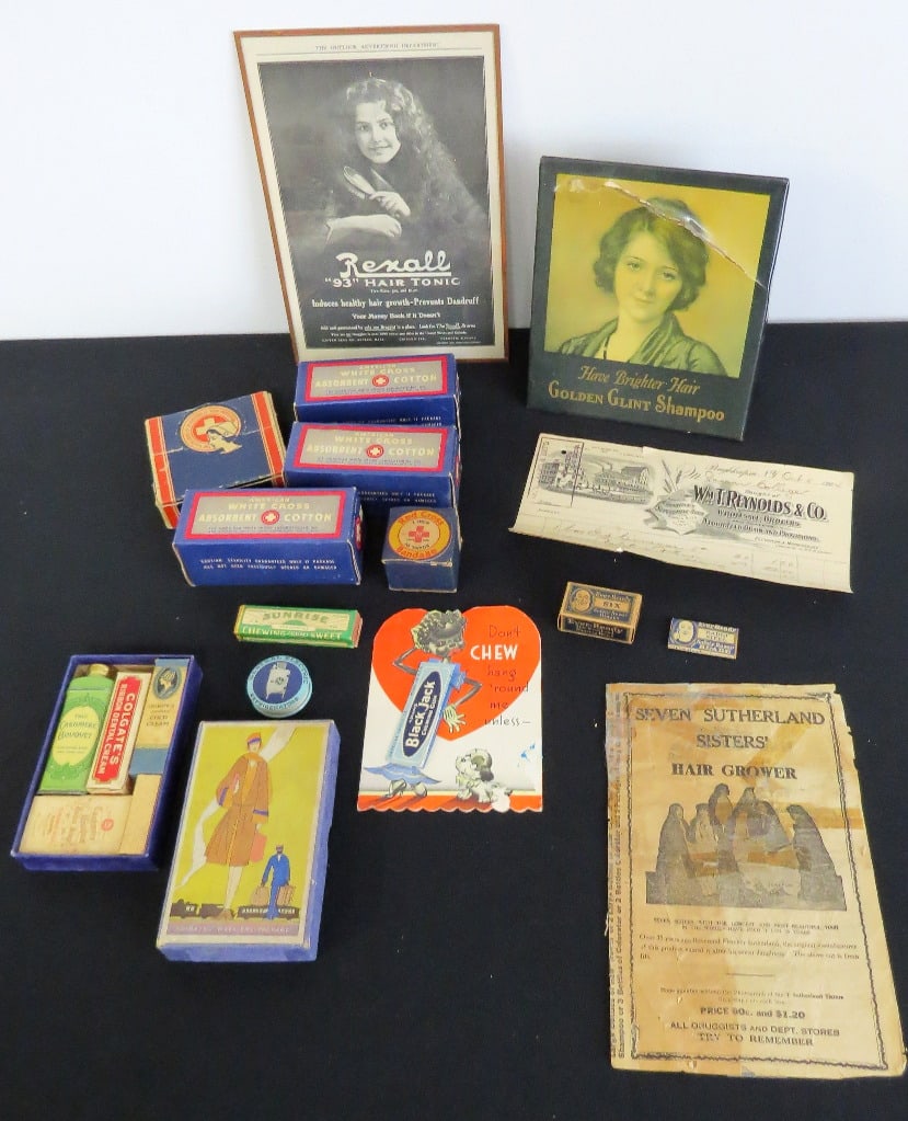 Misc. Advertising Lot early 20th C. - Gum, Hair/Shampoo, etc. (1 of 18)