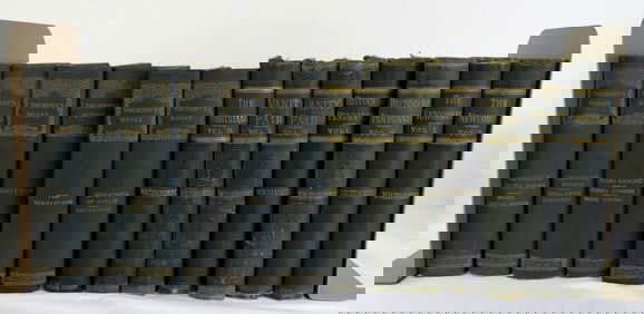 13 Volumes The Writings of William Makepeace Thackery, 19th C.