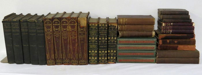 Mixed Partial Sets 19th & 20th C. Books, History of US, Guy Maupassant, Bronte's Works, etc.