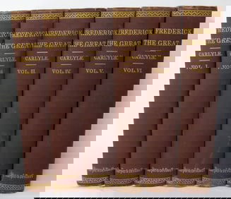 Frederick The Great by Carlyle in 6 Vols c.1900