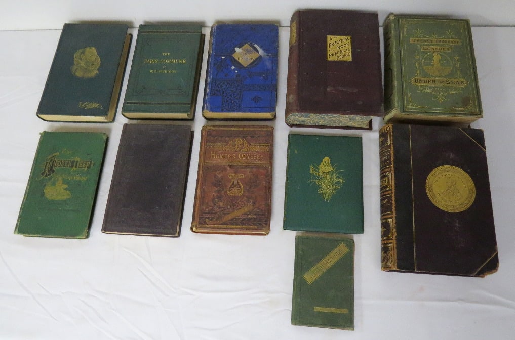 A Group of Victorian Era Embossed Cover Books - Various Titles (1 of 10)