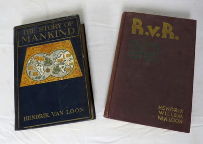 Hendrik Van Loon - 2 Vols - The Story of Mankind and Rembrandt