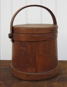 An Early American Firkin Sugar Bucket