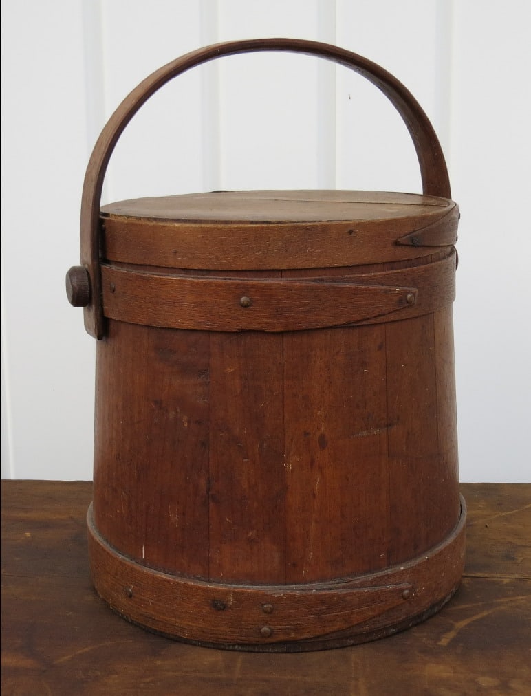 An Early American Firkin Sugar Bucket (1 of 8)