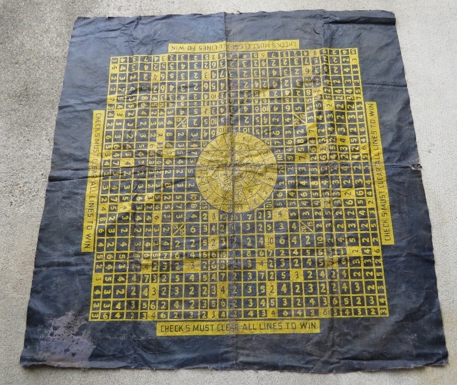 Early 20th C. Light Canvas Gaming Cloth (1 of 6)