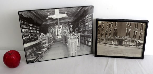 Two Early B&W Photo's of Drugstores