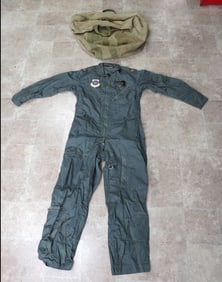 Cold War Era Air Force Jumpsuit & Parachute Bag