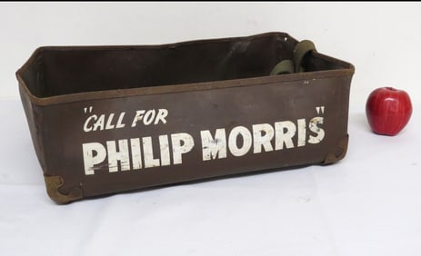 A Phillip Morris 1920's-30's Stadium Vendor / Hawker's Cigarette Box