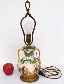 1920's Grecian Urn Form Table Lamp w/Iron Base
