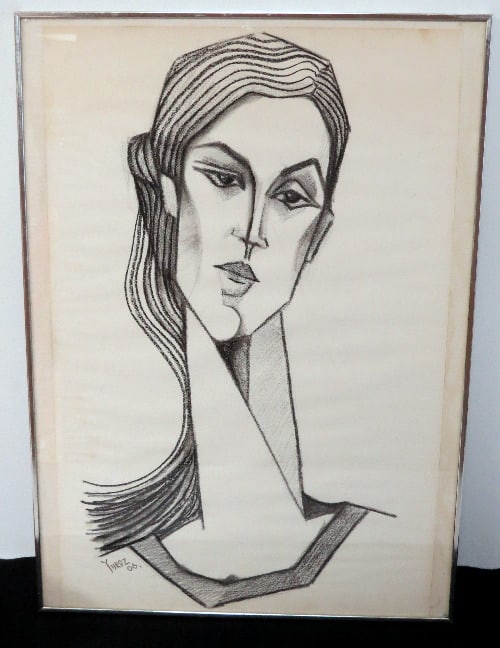 Yuri Gevorgian Yuroz (1956 -) Pastel Portrait on Paper (1 of 4)