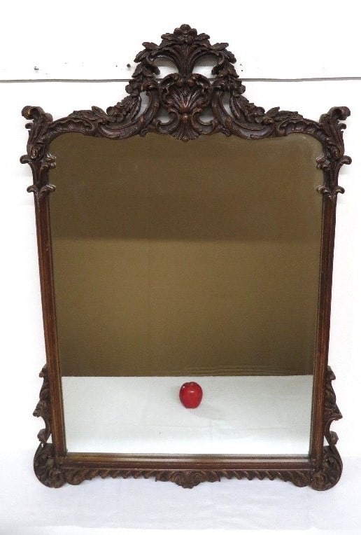 20th C. Carved Walnut French Styled Hall Mirror 1920's-30's (1 of 9)